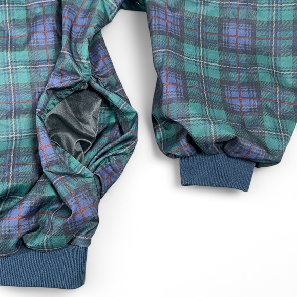 Vintage Forresters Sweater Adult XXL Blue Green Blackwatch Plaid Pullover 90s - Picture 5 of 8